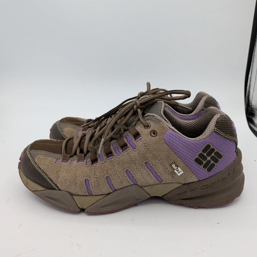 Columbia Master OutDry Waterproof Hiking Shoes Brown Purple BL3696-205 Womens 10
